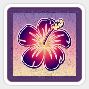 Purple hibiscus Sticker